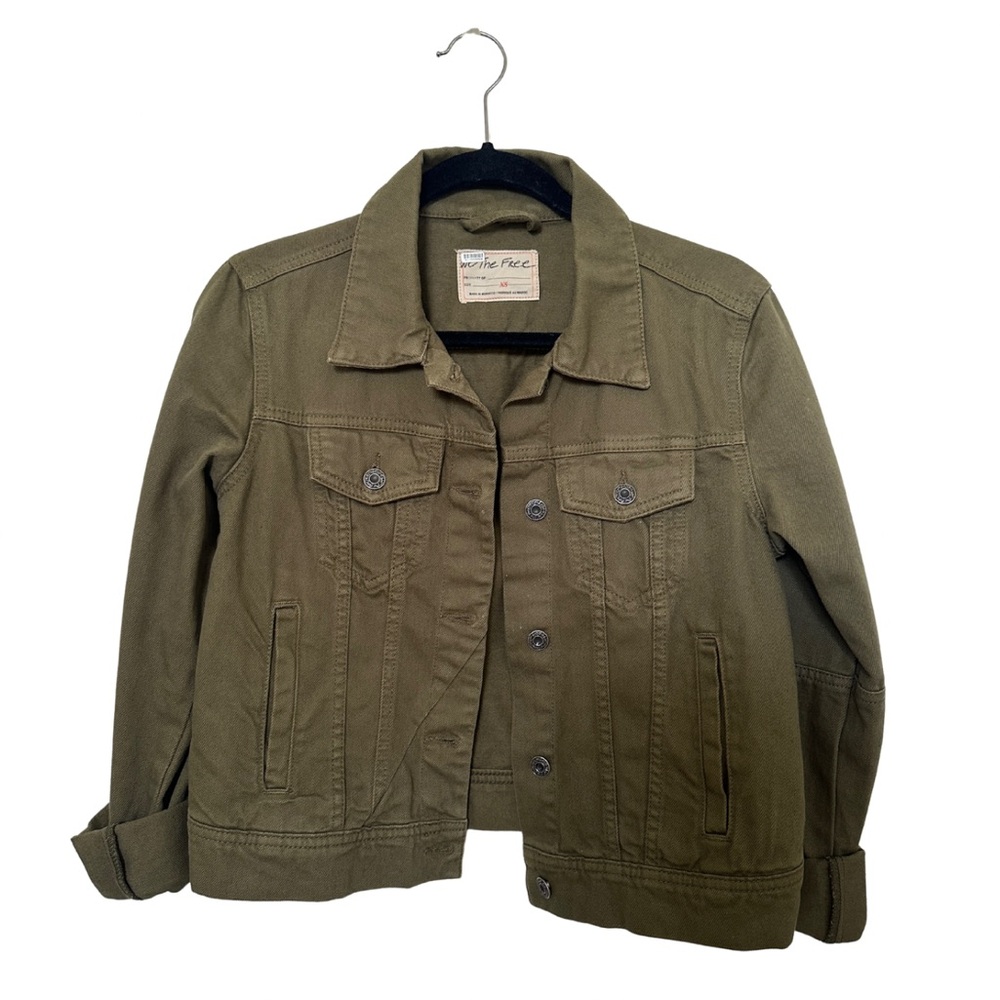 We The Free - Free People Khaki Button-Up Jacket